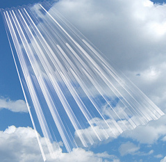 Профилированный поликарбонат SUNTUF С-20 прозрачный 0,8мм 1150х2000 мм