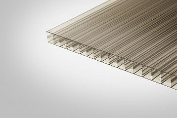 Сотовый поликарбонат КОЛИБРИ бронзовый 30% 16,0 мм 2100x12000 мм