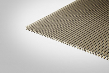 Сотовый поликарбонат Полигаль бронзовый 42% 8,0 мм 2100x3000 мм ГОСТ