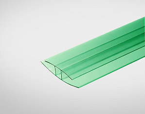 Профиль неразъемный соединительный для поликарбоната 8мм зеленый 6м