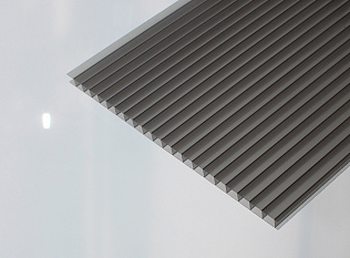 Сотовый поликарбонат Полигаль Практичный 8,0 мм 2100x12000 мм графитовый 20% Комфорт