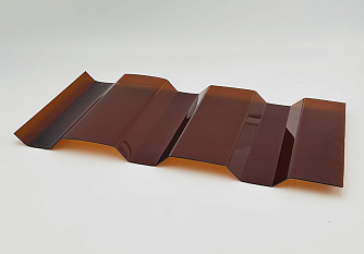 Профилированный поликарбонат МП/С-20 янтарный 1,3мм 1150х6000 мм