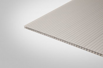 Сотовый поликарбонат Полигаль Практичный серебристый 18% 10,0 мм 2100x6000 мм