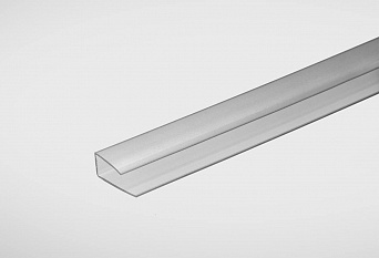 Профиль торцевой для поликарбоната 10мм серебристый 2.1м Практичный