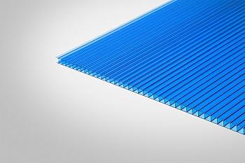 Сотовый поликарбонат Полигаль Практичный 8,0 мм 2100x12000 мм синий 30%